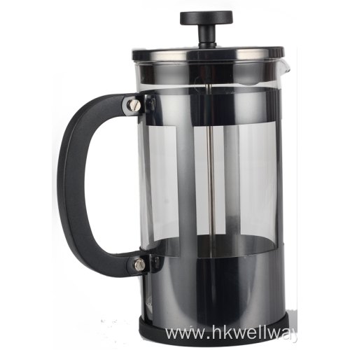 Borosilicate Glass French Press With Black Handle